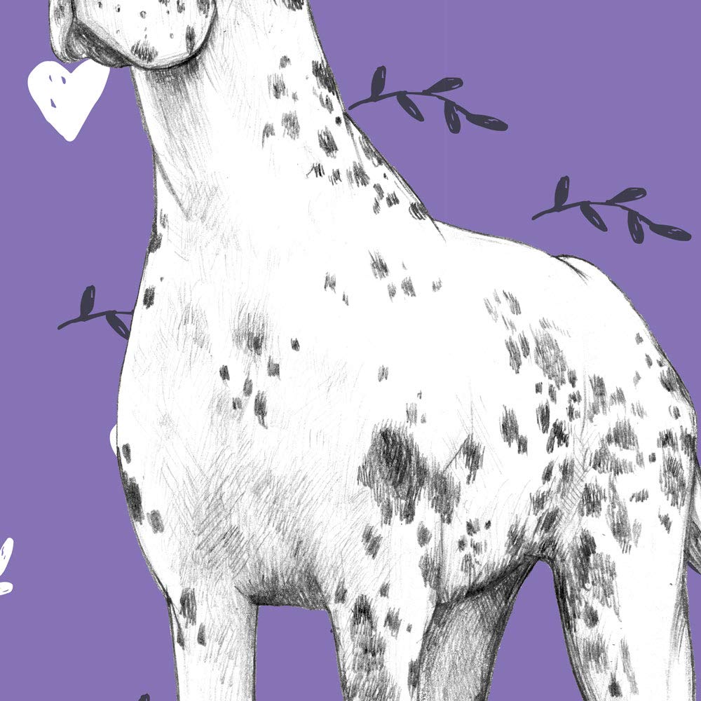 Nacnic Poster Grand Danois Blanc – Décoration Murale Chien, Laminé A3