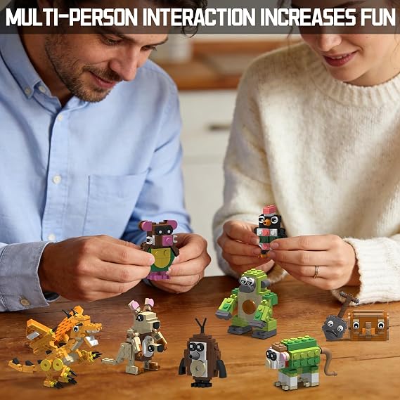 Italian Brain Rot Unique Cartoon Characters Building Blocks 9 in 1 Educational & Entertaining Gift Idea for Kids Teens & Adults