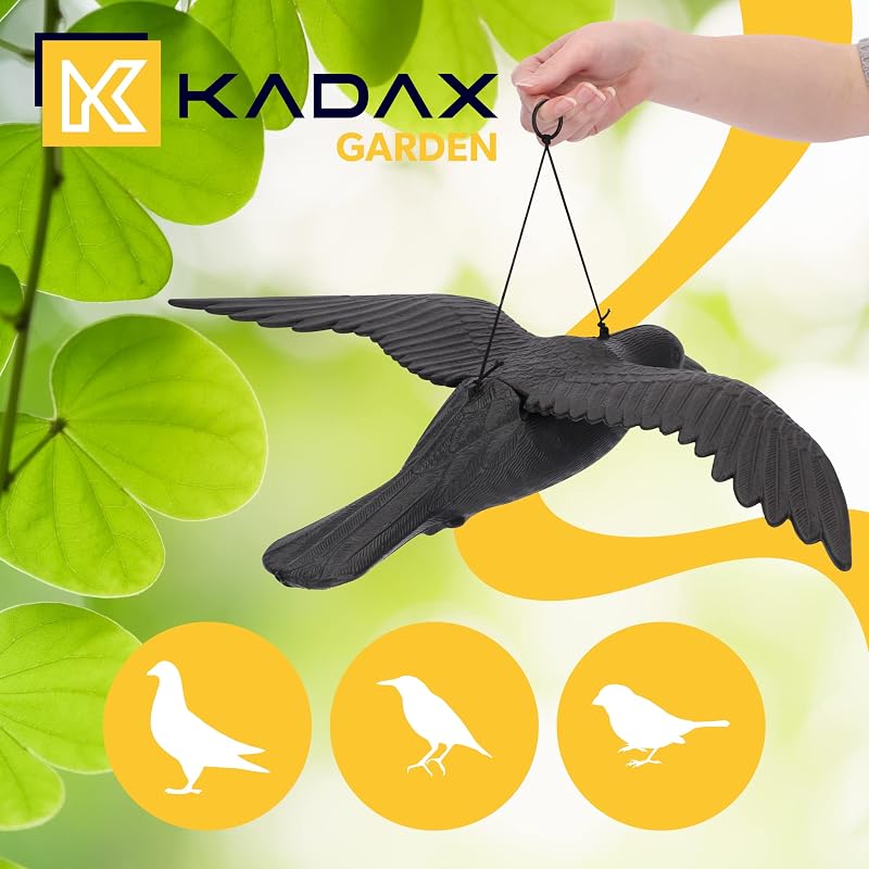 KADAX 2 db Fekete Hollóalak Madárriasztó Galamb és Varjú Elleni Félelmet Keltő Figura
