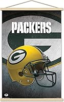 Vista 16 de Trends International NFL Green Bay Packers - Póster de pared con casco 16, 22.375 x 34 pulgadas, versión enmarcada negra