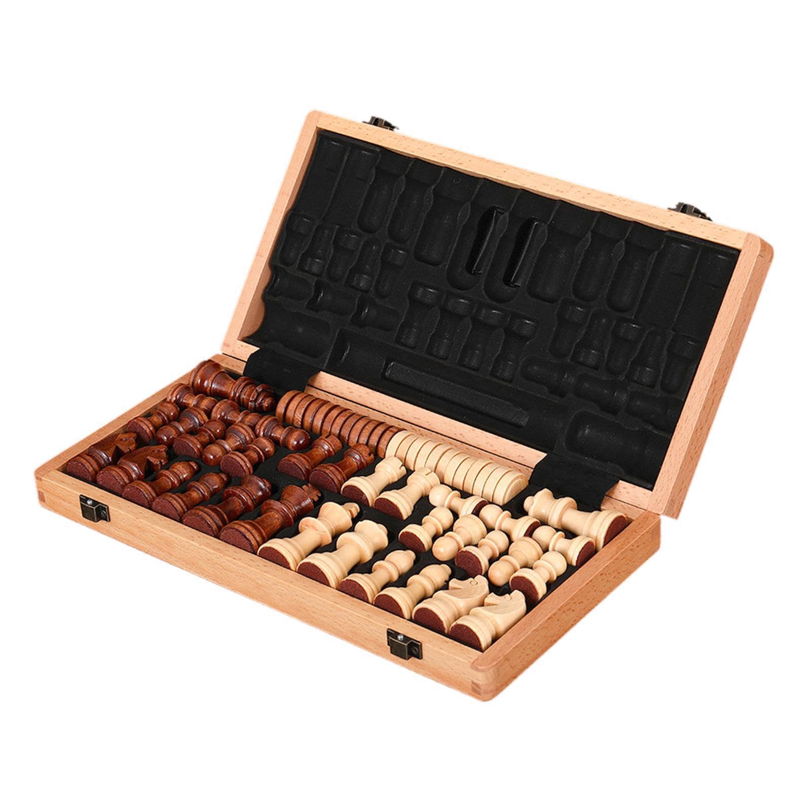 Elegante set di scacchi e dama portatile che semplifica il | gioco migliorando allo stesso tempo le capacità di pensiero. Set di scacchi per principianti con custodia da viaggio per