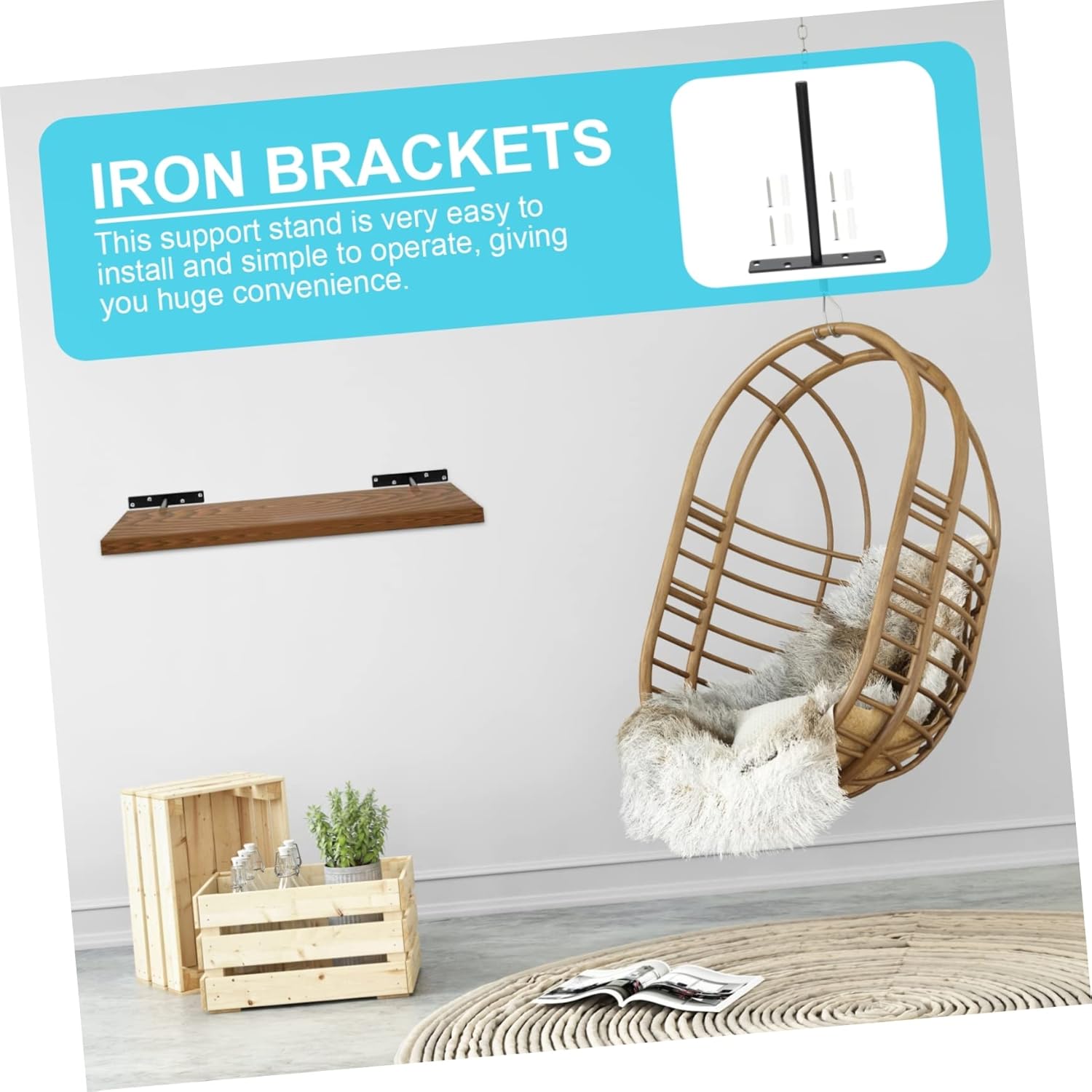 balacoo 4sets Invisible Shelf Bracket Garage Shelf Bracket Hidden Hook Floating Hidden Wall Mount Shelving