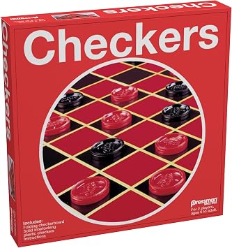 Pressman Checkers -- Classic Game With Folding Board and Interlocking Checkers ,5