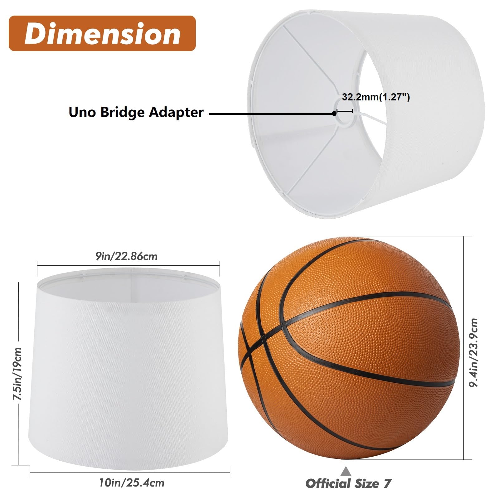 Uno Lamp Shades Set of 2, Drum Lamp shade 9