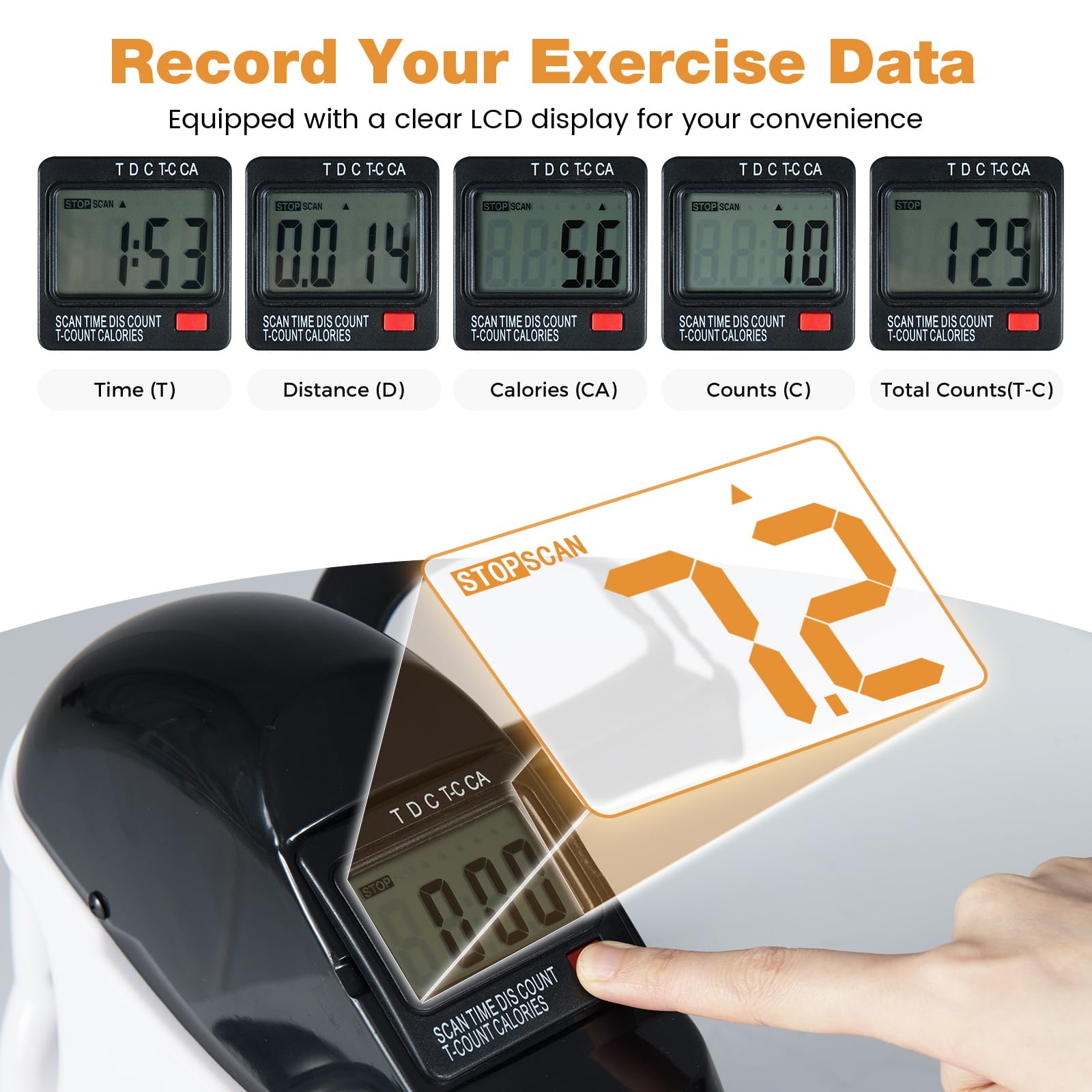 KOMFOTTEU Pedaltrainer für Arm- & Beintraining, Unter-Schreibtisch Fahrrad, Beintrainer Armtrainer mit verstellbarem Widerstand & LCD-Display, Fitnesstrainer Fitnessgerät Rad
