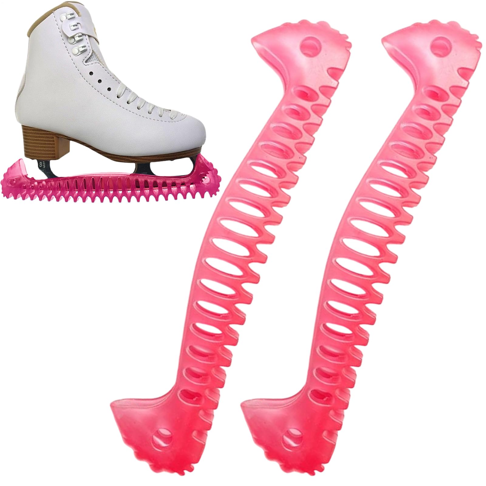 Hockey Skate Guards,1 Pair Soft Elastic Portable Lightweight Supplies - Ice Skating Guards,for Youth Adult Snow Winter Training Daily Indoor Outdoor Holiday Party Vacation Clothes