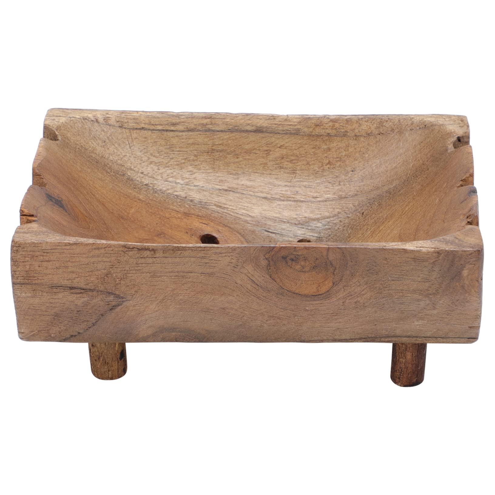 Happyyami Jabonera de Madera Pequeña Diseño Natural Mantiene el Jabón Limpio y Previene la Proliferación de Sustancias Dañinas para Baño