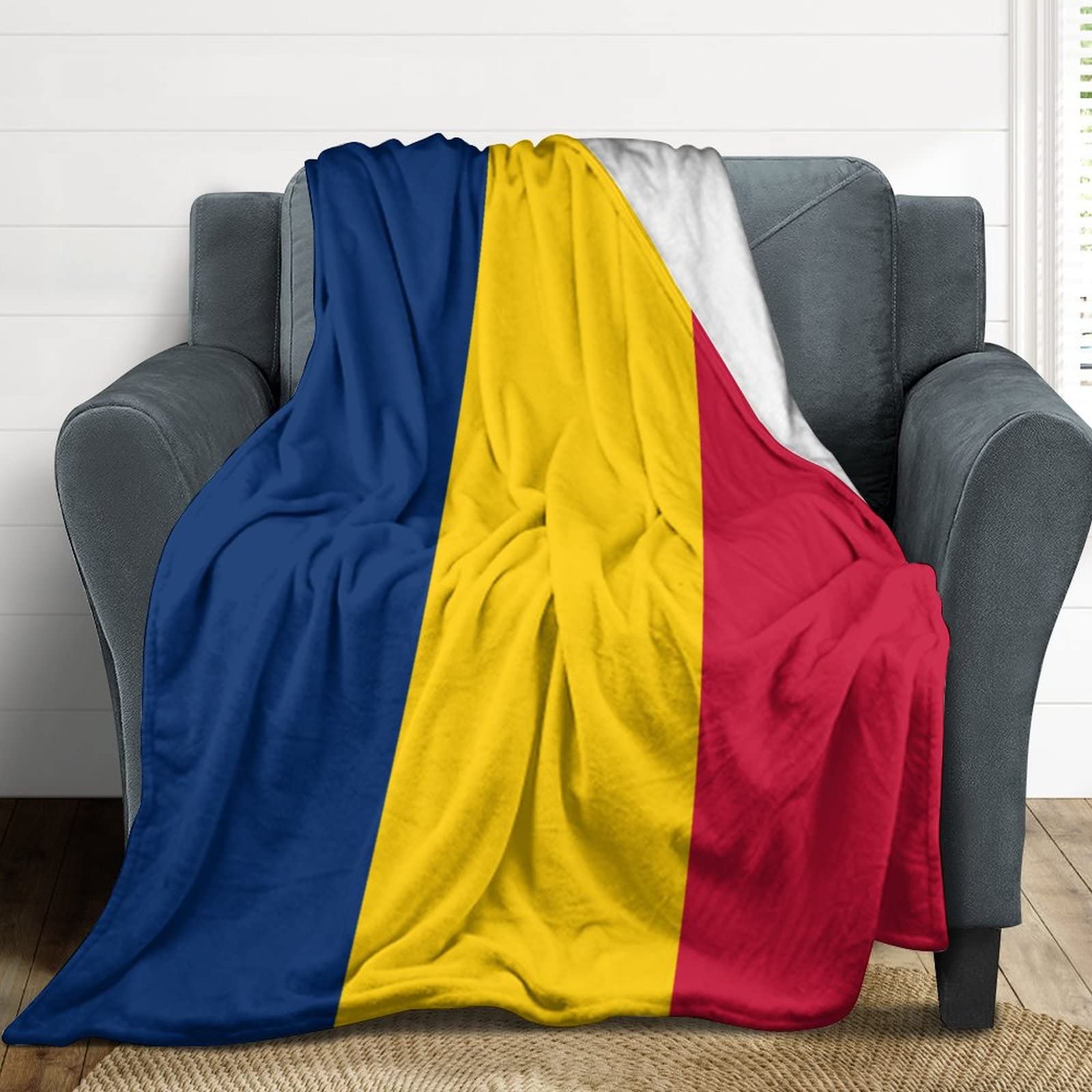 Couverture de lit en flanelle douce Chad 152x203 cm pour canapé et salon