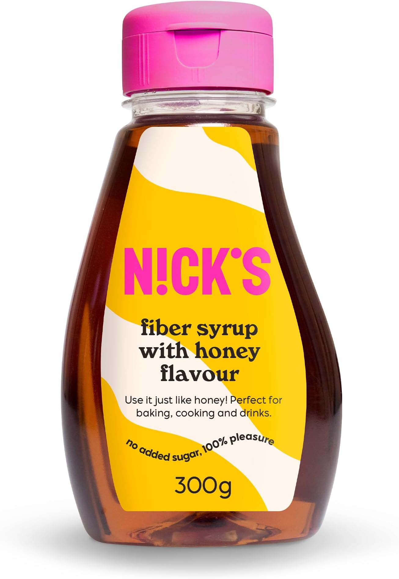 NICKS Fiber Syrup with Honey Flavor (300g) Sugar Alternative Keto Sweetener No Added Sugar, Gluten free