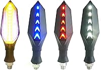 Vista 1 de Luces LED direccionales universales delanteras y traseras para motocicleta, CC 48 V, 52 V, 60 V, 72 V, intermitentes, luces intermitentes, bombillas