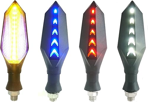 Luces LED direccionales universales delanteras y traseras para motocicleta, CC 48 V, 52 V, 60 V, 72 V, intermitentes, luces intermitentes, bombillas