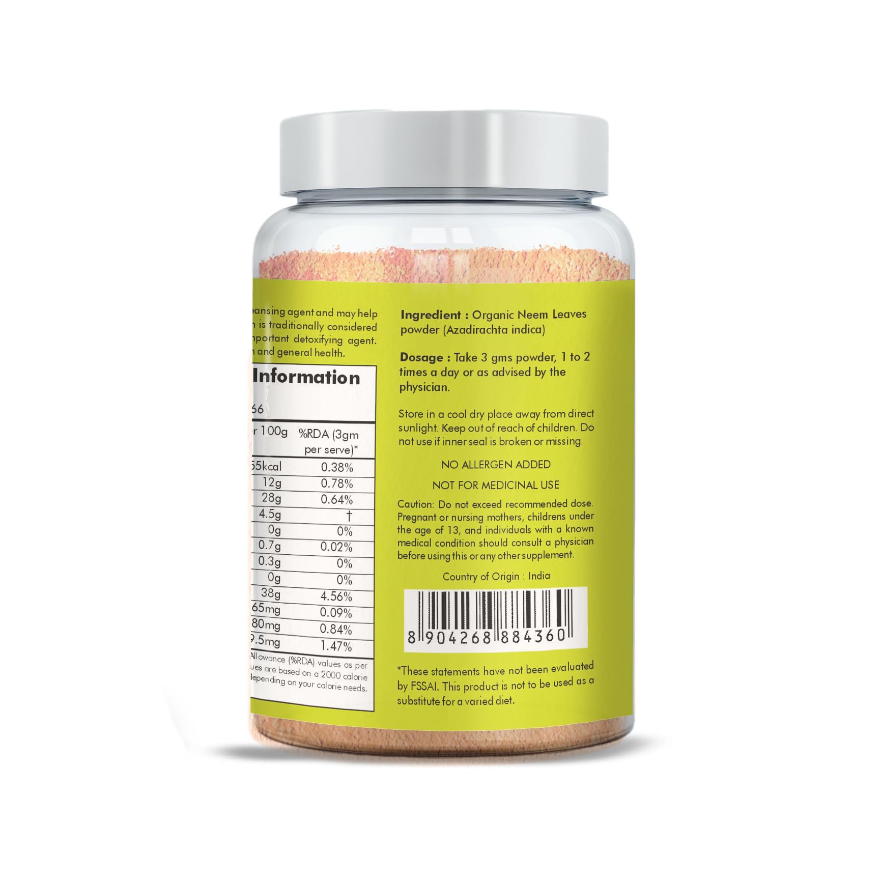 Herbal Hills Organic Neem Powder 200 Gram Pack of 1 2
