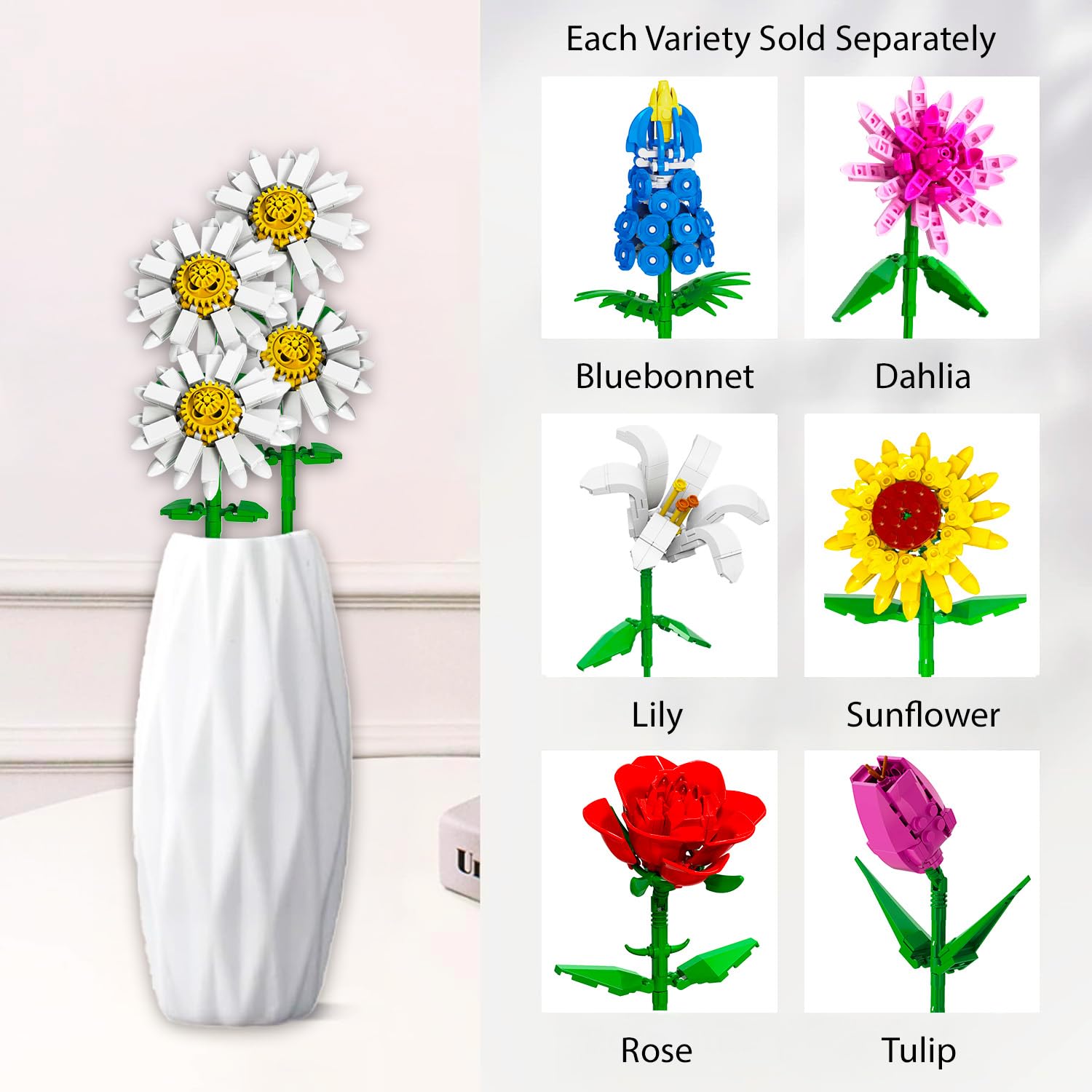 Amazon.com: Brickcraft Bricktanicals Flower Bouquet Set - Bundle