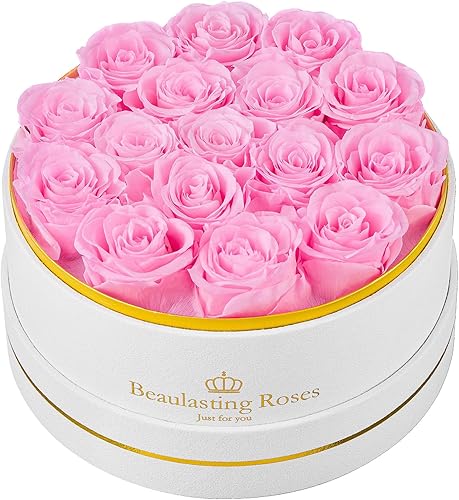 Miniatura 17 de Rosas preservadas para siempre, rosas reales en una caja, flores de cumpleaños para el día de la madre, para ella, mamá, mujer, esposa, día de San