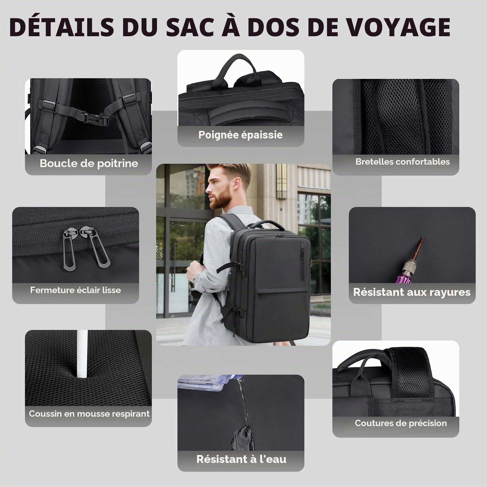 Vacuum Backpack Easyjet Cabin Bag 45x36x20Large Travel Backpack Expandable Personal Carry On Bag Airbag with Pump