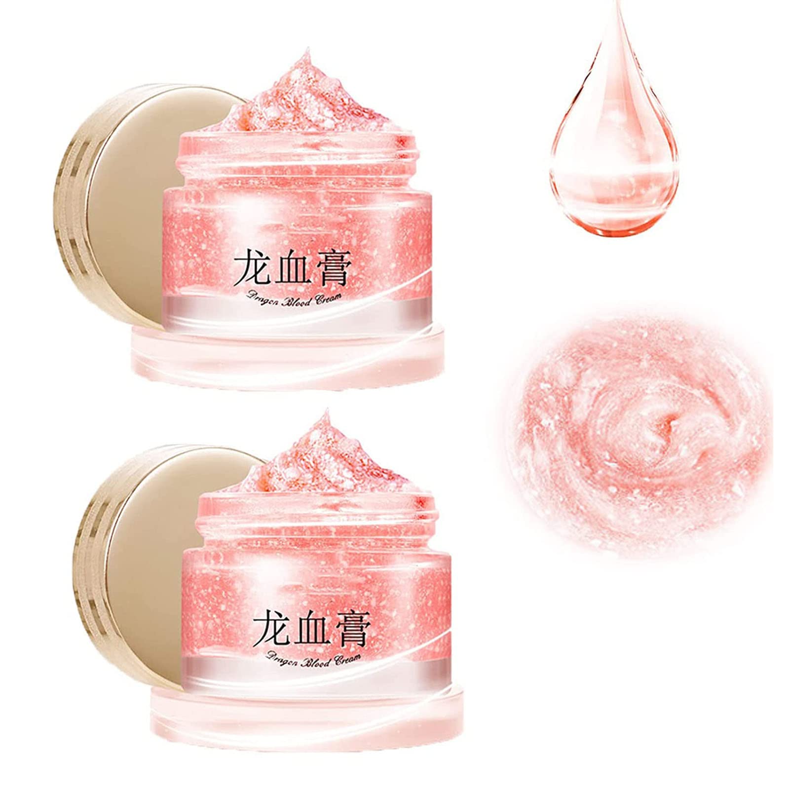 JICINME 2PCS Retinol Placenta Dragon Blood Cream, Retinol and Collagen Face Cream, Retinol Face Firming Cream, Day & Night Anti Aging Moisturizing Cream for Brighten Skin Tone