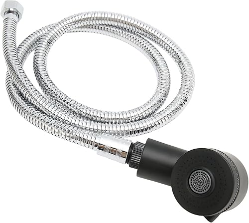 Miniatura 1 de Dioche Cabezal rociador de tazón de champú de salón con manguera, 2 engranajes anti salpicaduras rociador de fregadero de repuesto, tubo flexible de