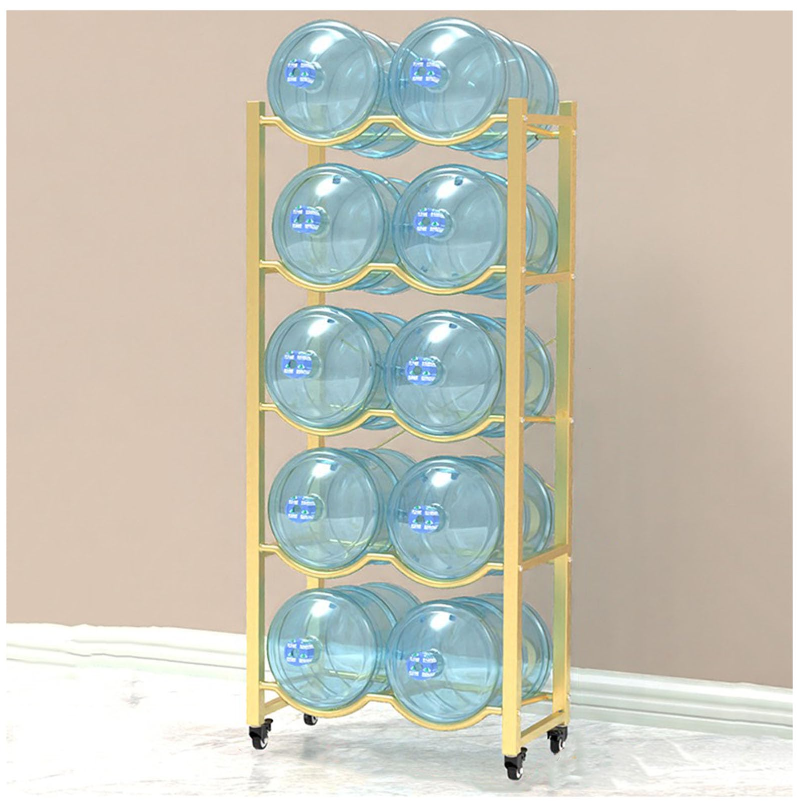 Support pour bouteille d'eau au bureau et restaurant rack mobile en acier