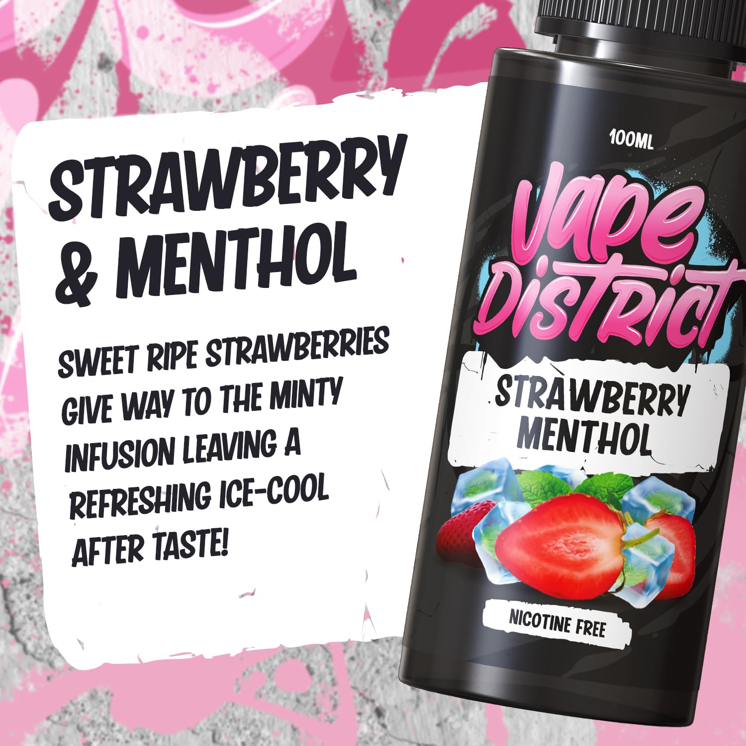 vape district vape liquid Vape District Vape Liquids 5 x 100ml Watermelon Ice + Pink Lemon Ice + Kiwi  Passionfruit