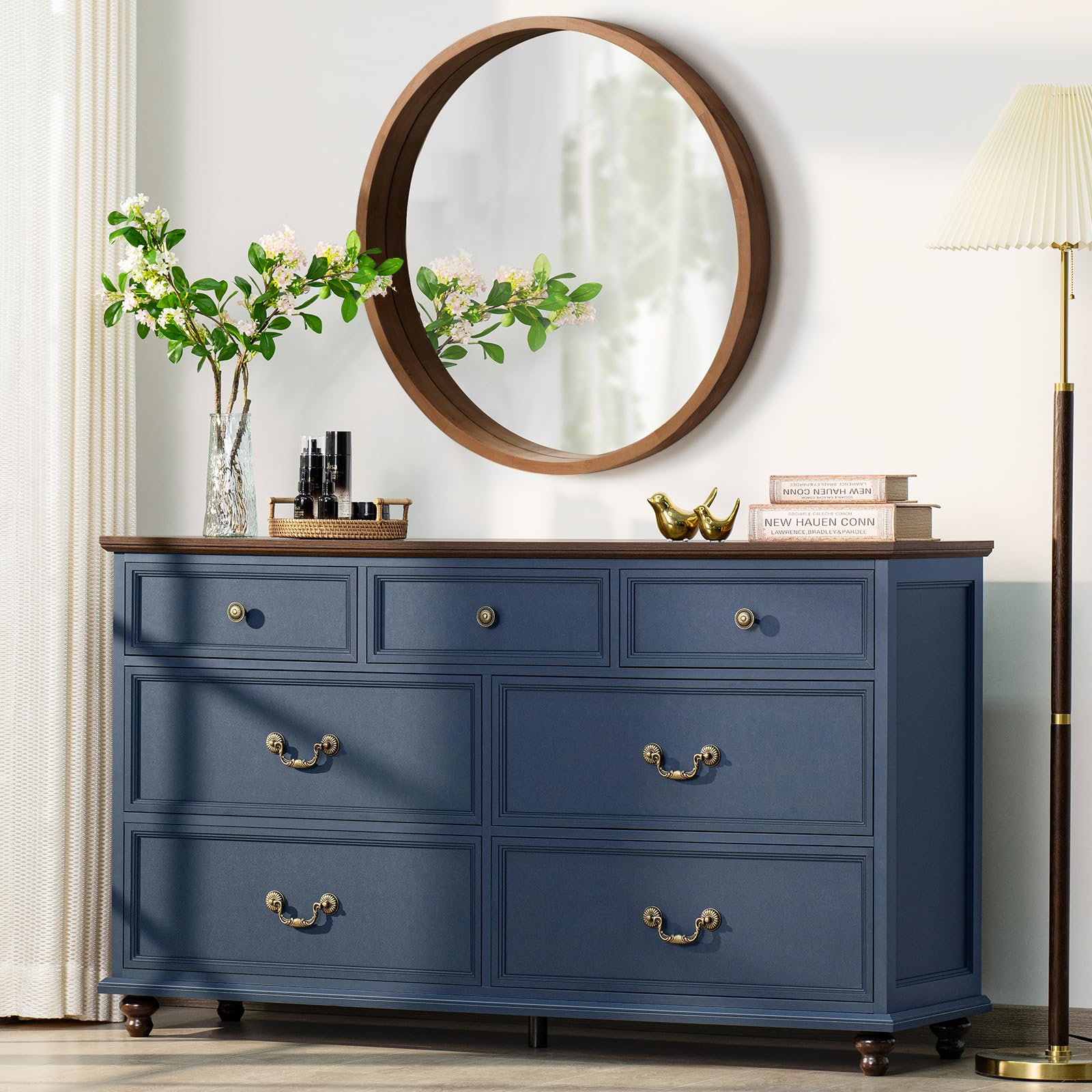 Farmhouse Furniture Set Nightstands Set Of 2 And 7 Drawers | Desertcart  INDIA