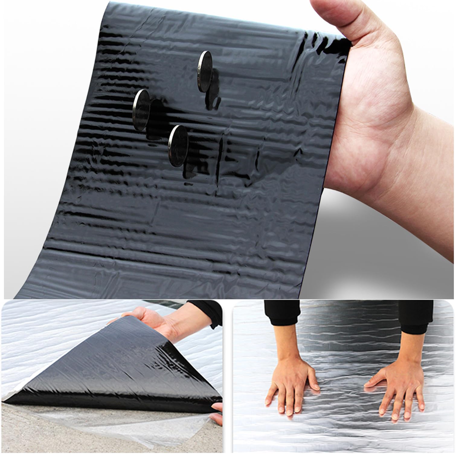 Cinta de reparación de betún, cinta de butilo autoadhesiva, cinta impermeable, cinta de papel de aluminio, cinta selladora, aislamiento térmico, para reparar fugas en tuberías de pared, canalones, or
