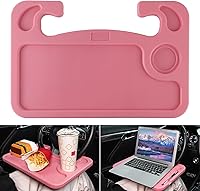 Vista 10 de JUSTTOP Escritorio de Volante de Coche para Laptop, Accesorios Multiusos de Coche para Viajes, Bandejas de Soporte de Asiento de Coche para Comer