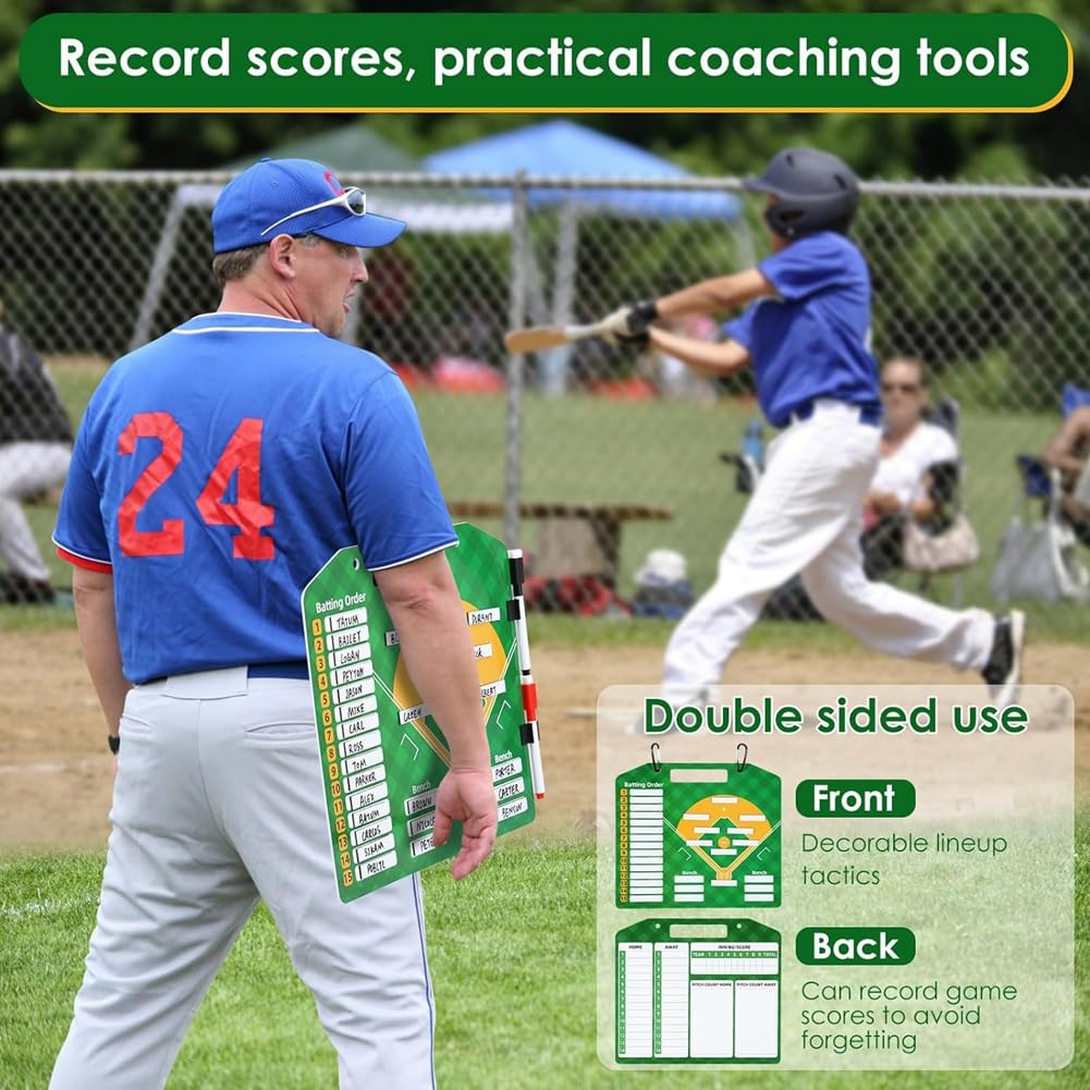 Magnetisches Baseball-Aufstellbrett, trocken abwischbar, wiederverwendbar, Softball-Aufstellbrett für Baseball-Coaching