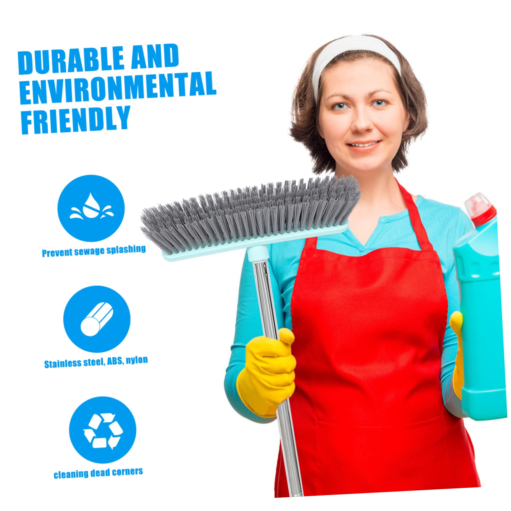 minkissy 3 szt. Szczotka do czyszczenia podłóg Materiały czyszczące Reach Scrubber Brush Szczotka do szorowania podłóg Drewniana podłoga Środek do czyszczenia podłóg Środek do czyszczenia domu