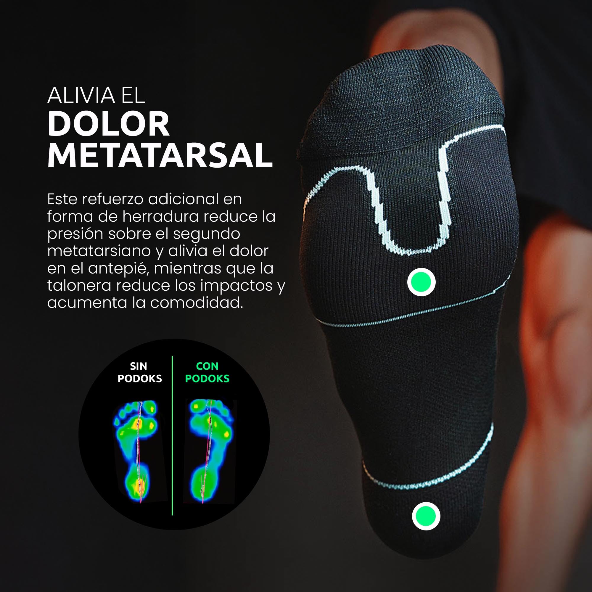 Calcetines con almohadillas metatarsianas integradas – Diseñado por podólogos – Alivio del dolor en el antepié, Metatarsalgia