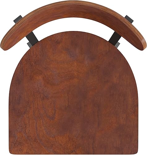 Miniatura 172 de Flash Furniture Wright - Silla de comedor de grado comercial, asiento de madera maciza con acabado de nogal y respaldo de boomerang, 500 libras de