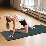 Foldable Yoga Mat, 0.32 inches Thick(8mm), SGS Certified, Non Slip, 71 x 24 inches, Foldable for Travel, Pilates, Camping, Environmental Sports Mat, Odorless TPE Material