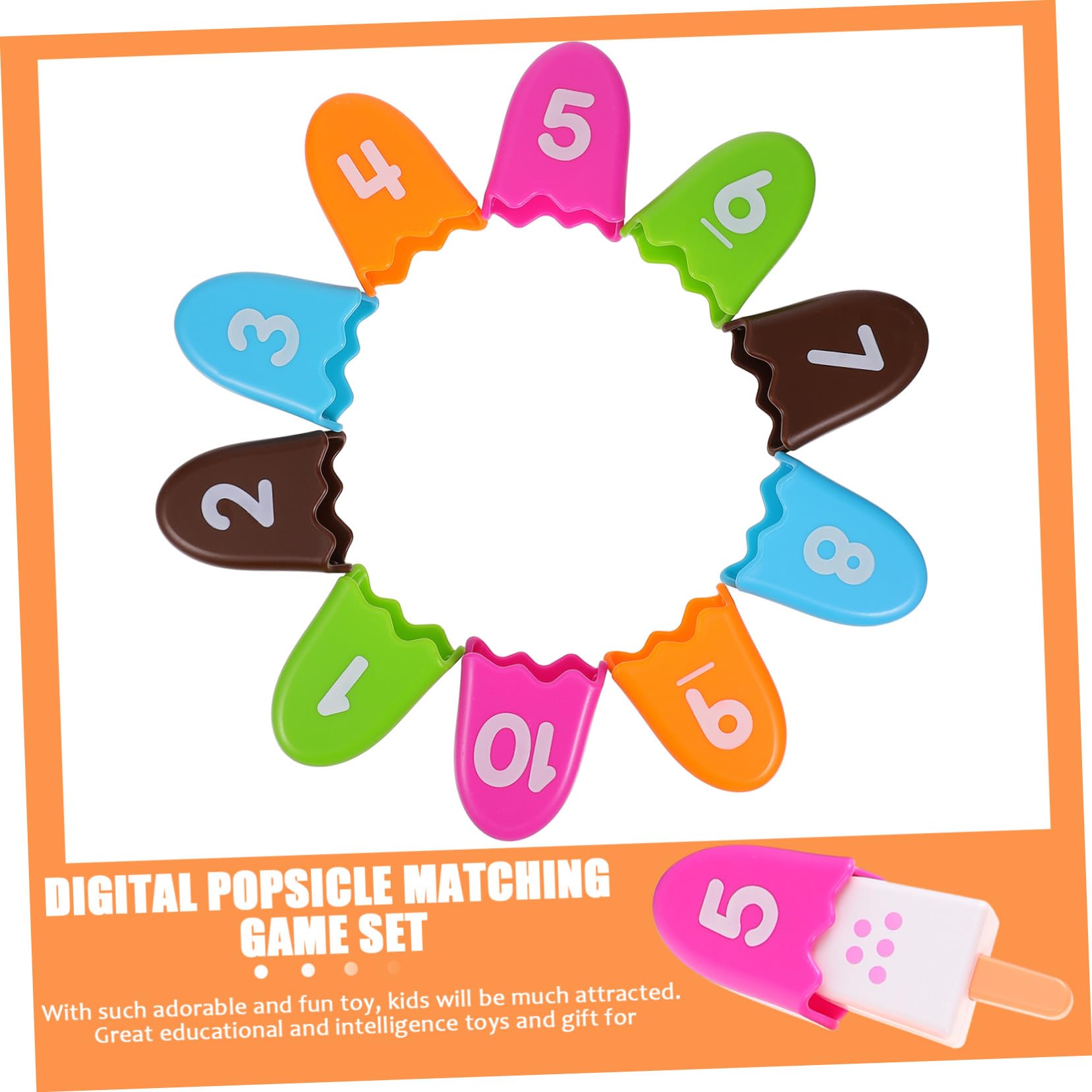 Gioco Numerico a Bastoncino, Set 1 in Plastica per Bambini | Riconoscimento dei Numeri, Attività di Gioco per Festa, Esercizio Manuale e Apprendimento Aritmetico di Base Colore Casuale