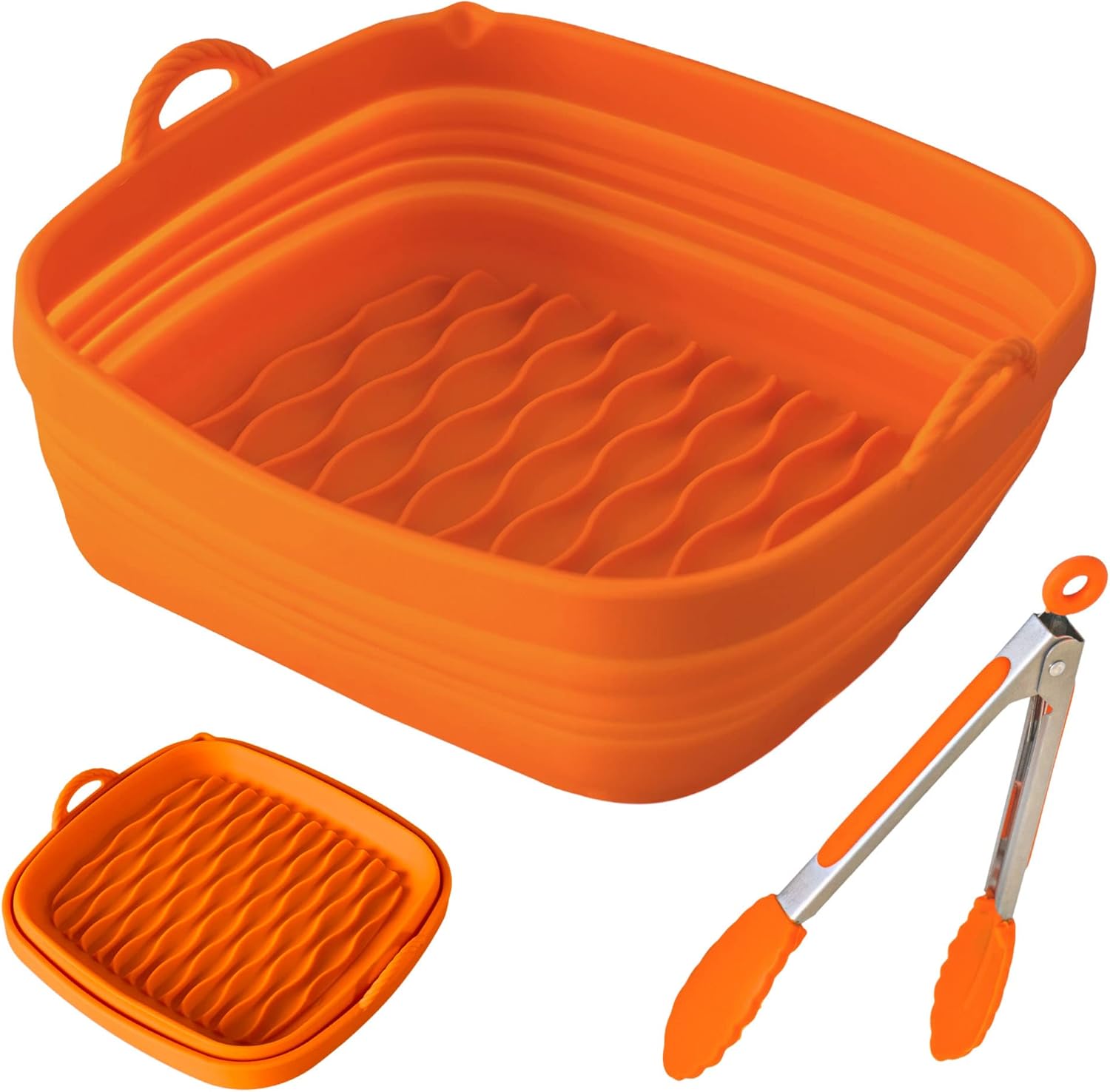 Silicone Air Fryer Liners Reusable, 8 Inch Square Air Fryer