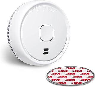 Ecoey Smoke Detector, Smoke Alarm with Advanced Photoelectric Technology, Fire Alarm Smoke Detector with Test Button and Low Battery Reminder, Fire Alarm Used in Bedroom, Home, FJ138, 1 Pack