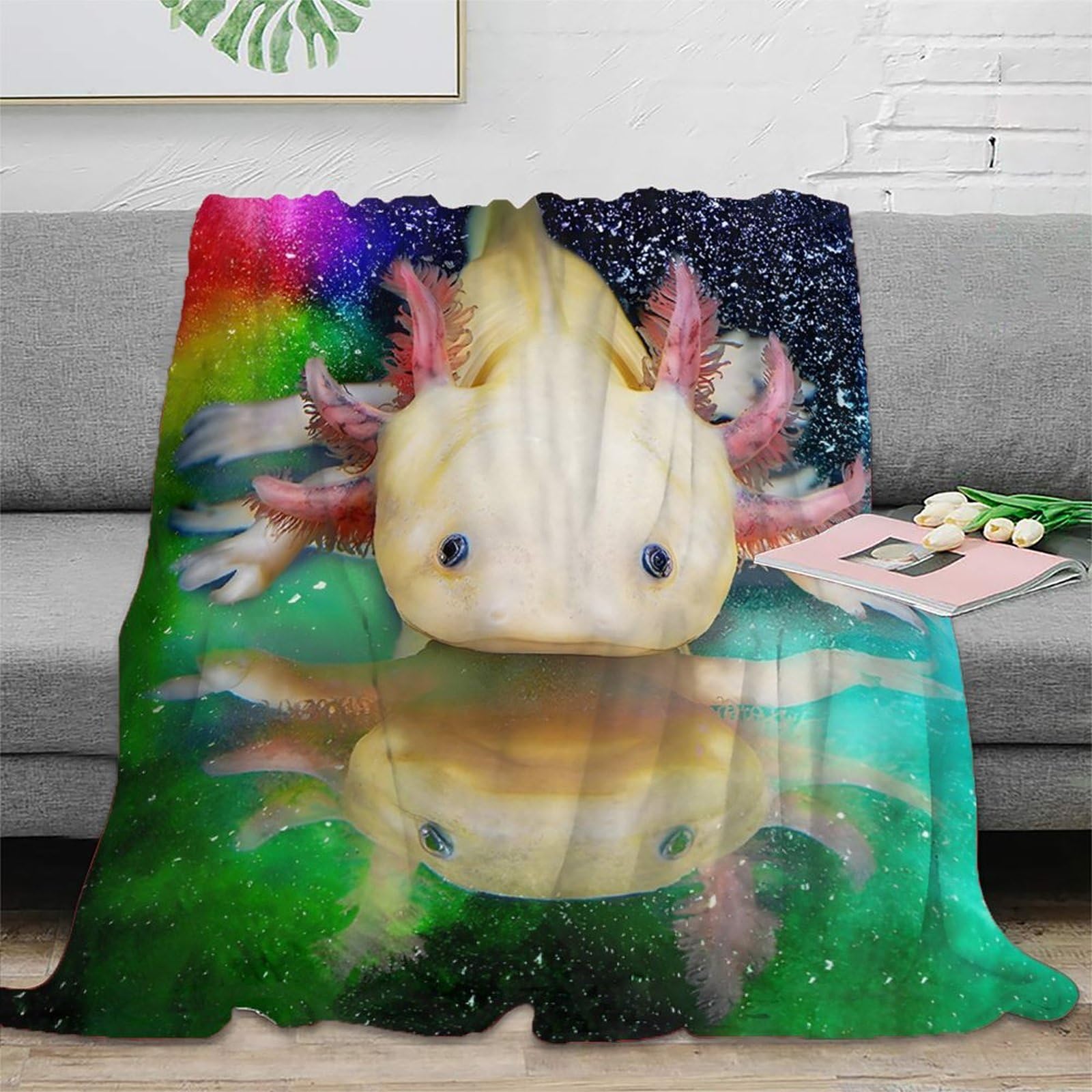 Plaid axolotl underwater pour des soirées cocooning