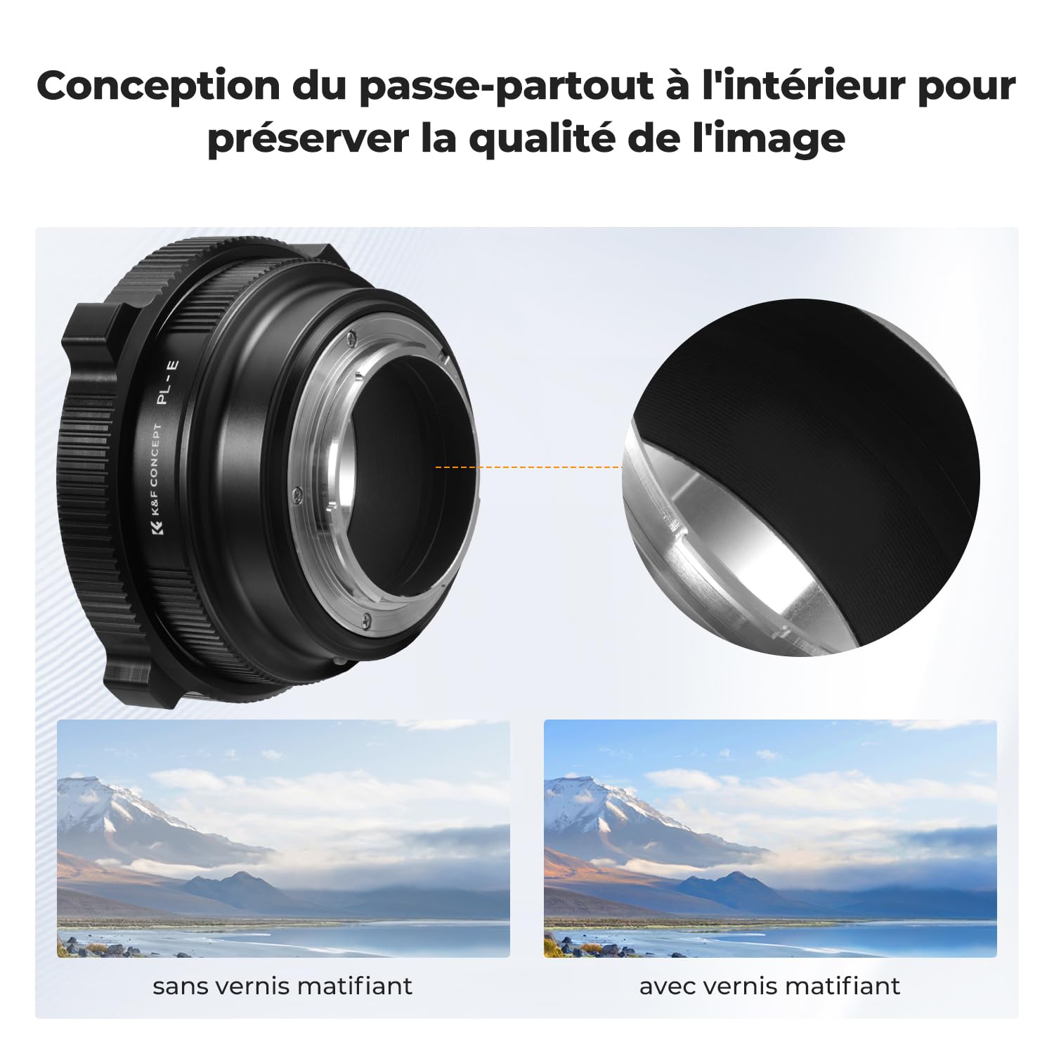 K&F CONCEPT PL-E Adaptateur Objectif Convertisseur Objectif PL Compatible avec compatibile Con Sony E/NEX