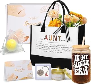 Aunt Gifts From Niece, Nephew, Auntie Gift Ideas, Best Aunt Ever Gifts Coffee Glass Cup Gift, Pregnancy Announcement Christmas, Birthday for Auntie