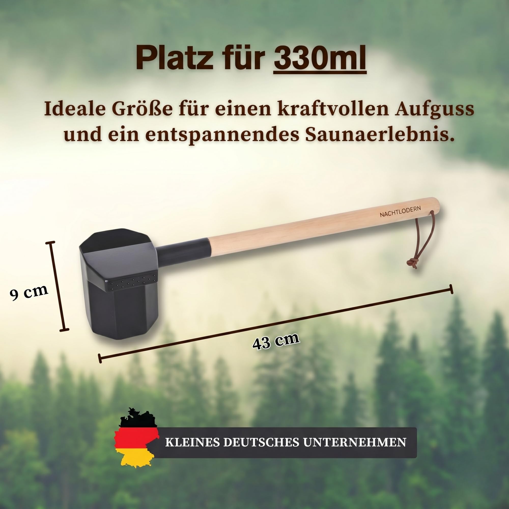 Sauna Eimer und Kelle mit Regeneffekt – Edelstahl Saunaeimer im Oktagon-Design & Saunakelle mit Regen-Funktion – Modernes Saunazubehör & Aufgusseimer Set für den perfekten Sauna Aufguss