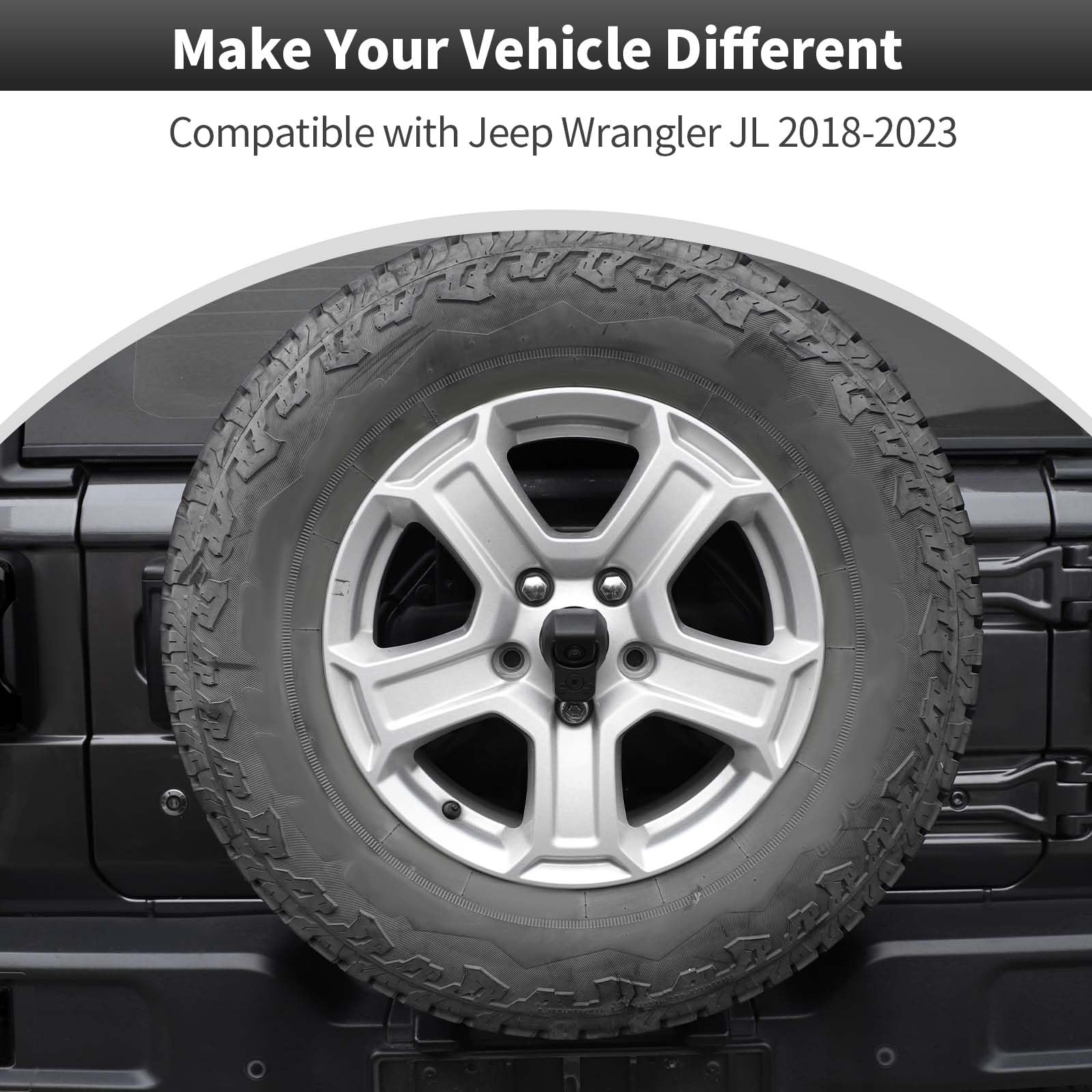 CheroCar for JL Back Up Camera Cover Exterior Accessories Compatible with Jeep Wrangler JL 2018-2023