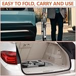 3 in 1 Heavy Duty Folding Hand Truck, Convertible Portable Steel Dolly with Telescopic Handle, Foldable Utility Cart with Rubber Wheels, 500 LBS