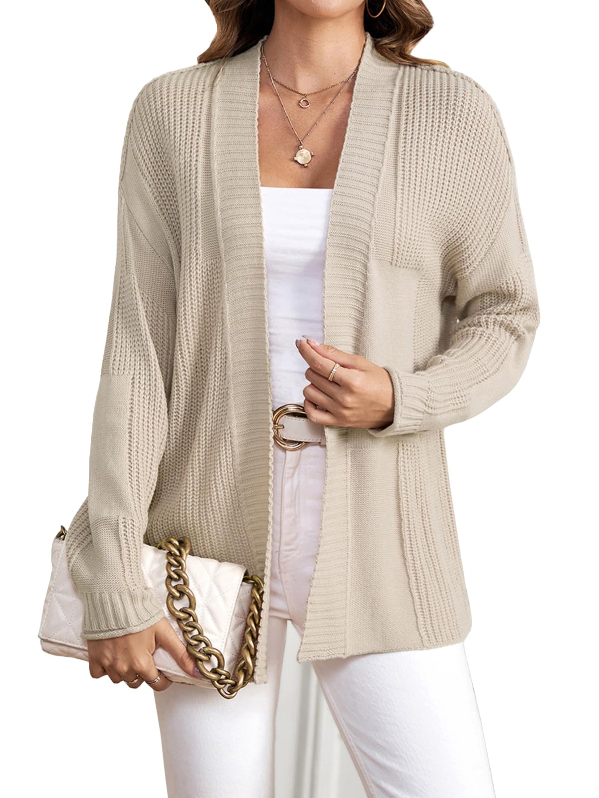 HELYO Women's Cardigans Sweater with Pockets Casual Lightweight Open Front Knit Cardigan Sweaters 363