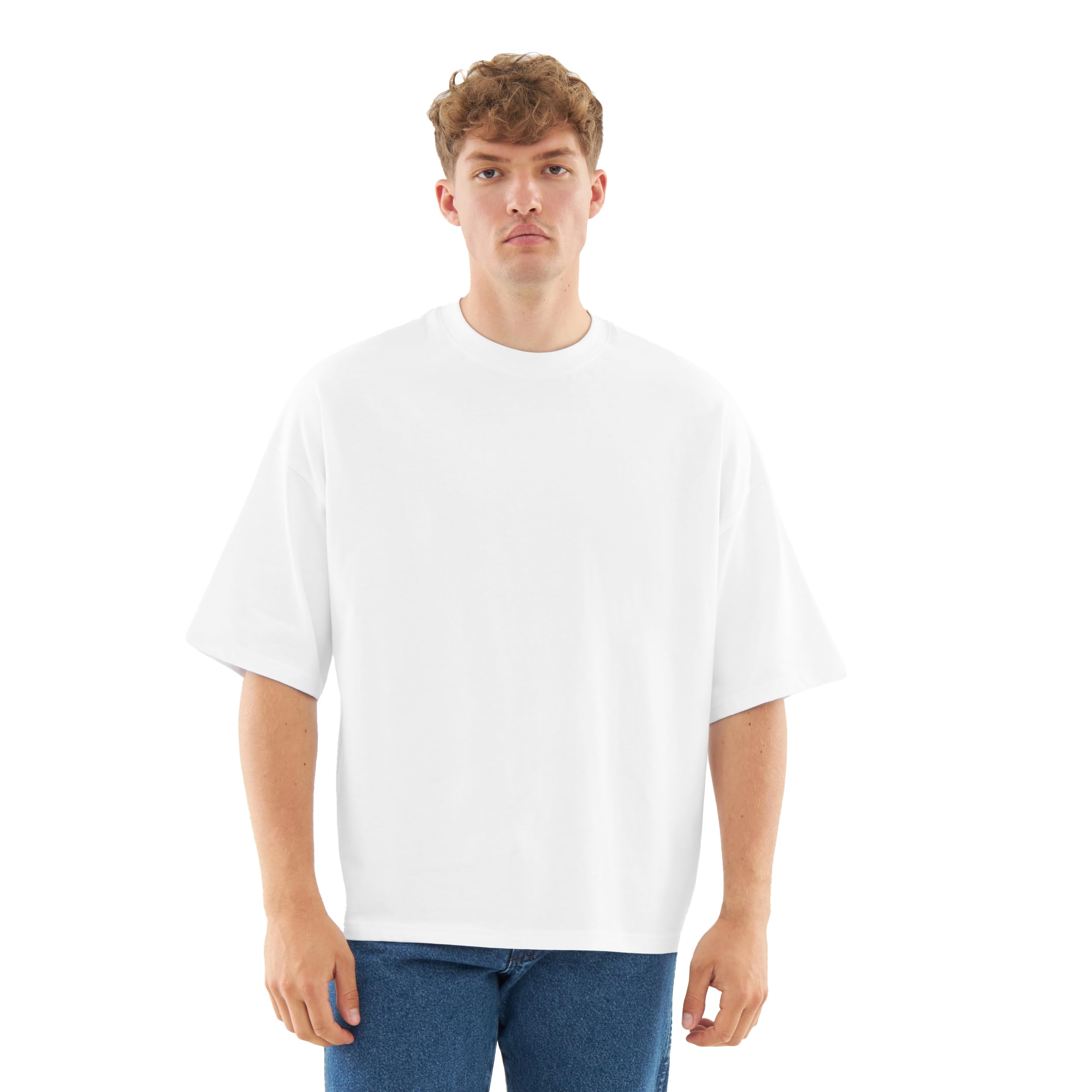Johnny Urban Oversized Tshirt Herren & Damen - Vic - Heavy Cotton Basic T-Shirt Oversize - Boxy Streetwear Fit - Halbarm Shirt Unisex - 100% Baumwolle - Einfarbig