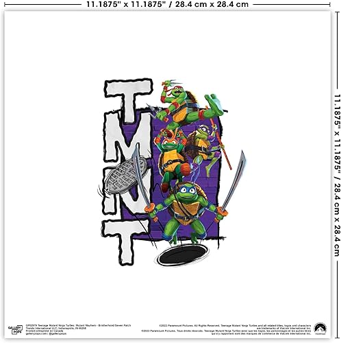 Miniatura 4 de Trends International Gallery Pops TMNT Mutant Mayhem - Paquete de arte de pared Mutant Mayhem (paquete de 3), arte de pared Gallery Pops de 12 x 12