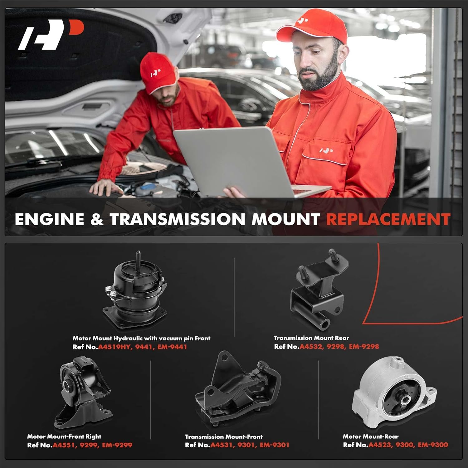 A-Premium 5PCS Engine Motor Mount and Transmission Mount Set Compatible with Honda Pilot 2006 2007 2008 V6 3.5L, AWD, Automatic Transmission