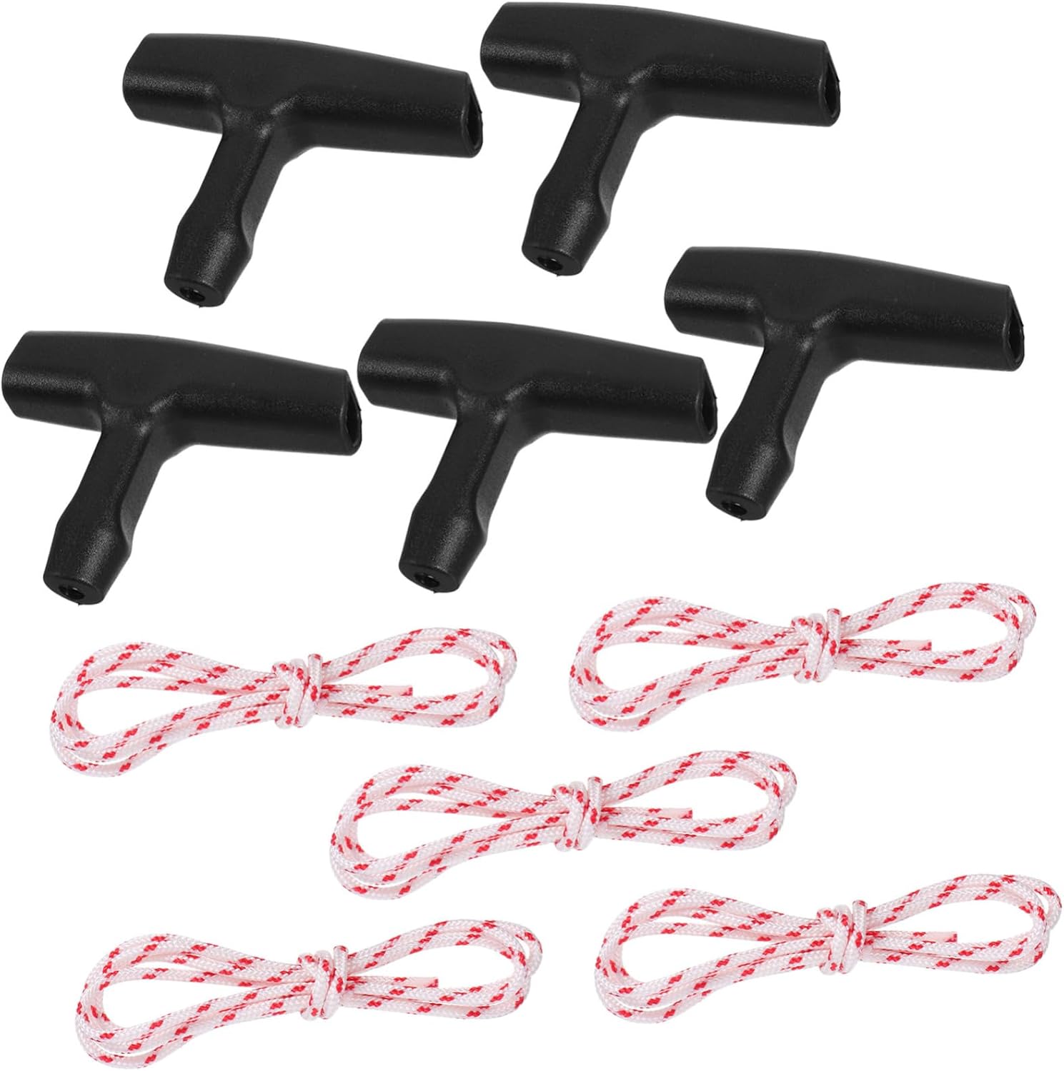 5 Sets Lawn Mower Pull Cord Handle Replacement Rope for Small Engine