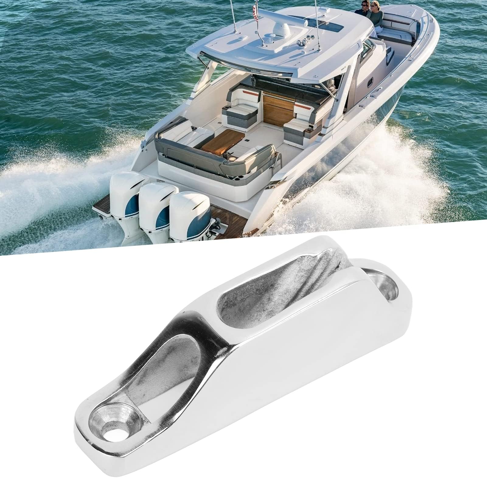 Boot-Seilklemme, 18 X 80 Mm Hardware Marine Grade 316 Edelstahl Bootsklemme Seil für Schiffskajak-Zubehör