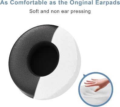 Replacement Ear Pads for Beats Solo 3 / Solo 2, EarPads for Solo3 / Solo2 Wireless Over-Ear Headphones, Black