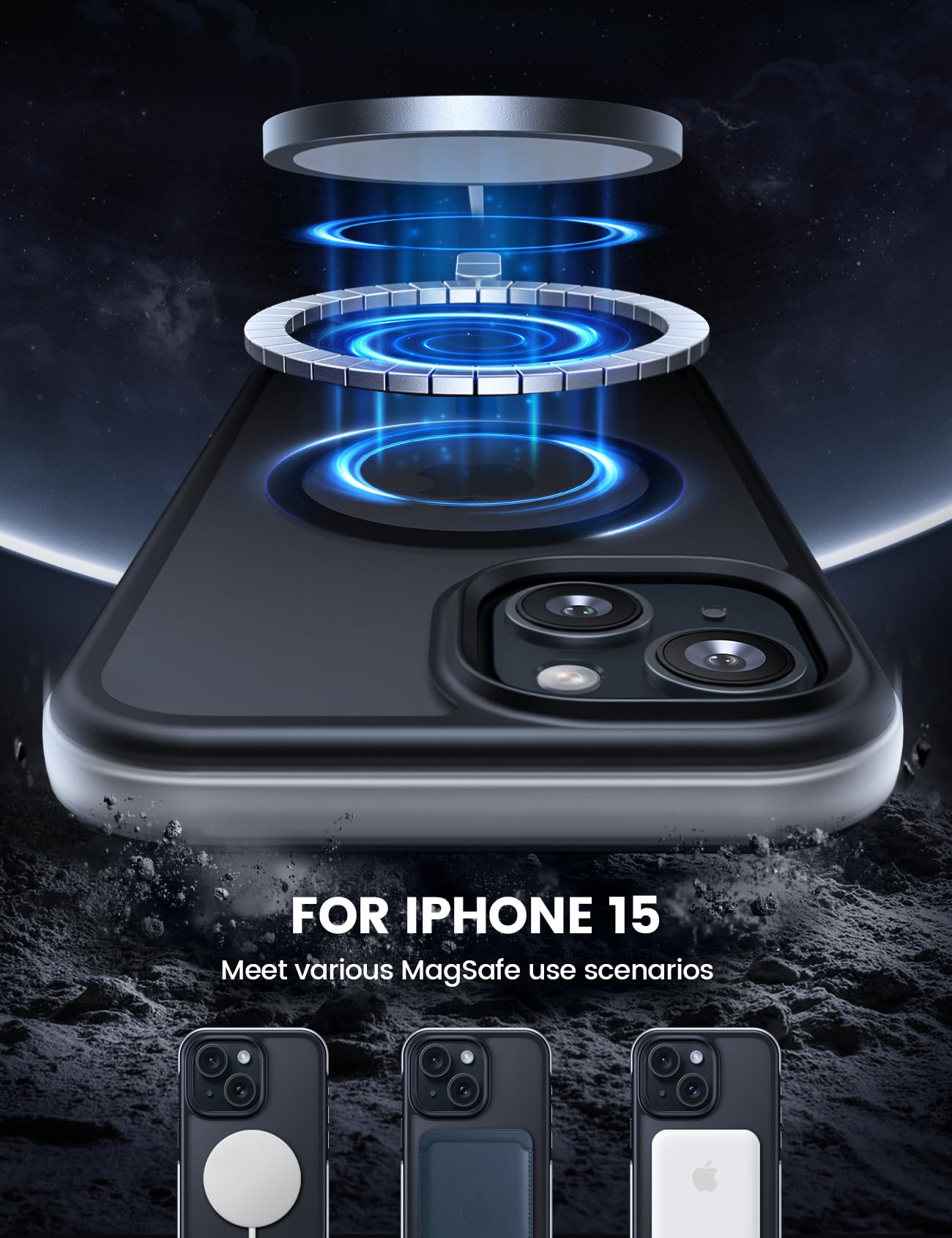 Amazon.com: Lamicall Magnetic Phone Case for iPhone 15 for