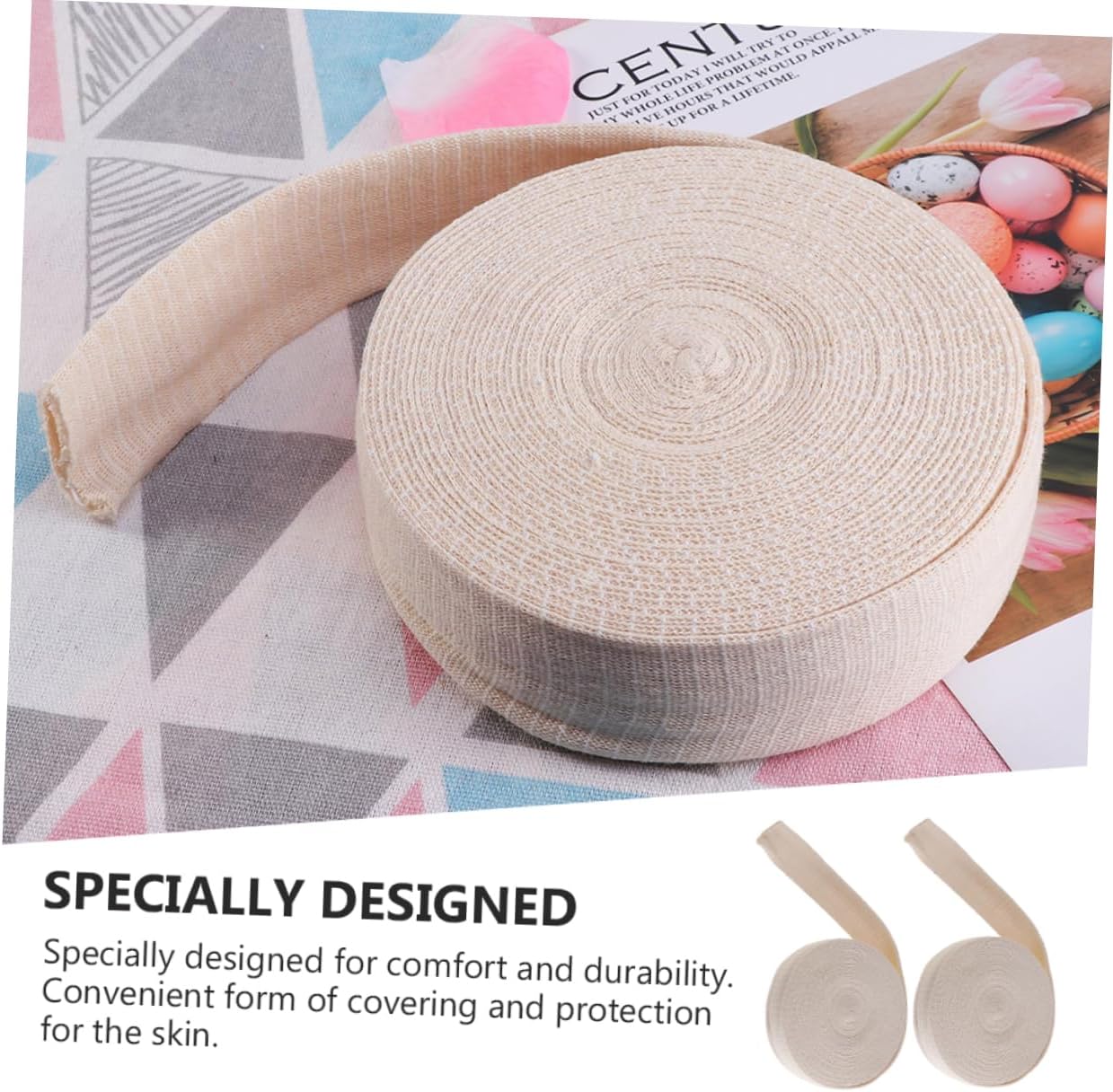 Didiseaon 2rolls Cotton Stockinette Tubular Bandages Pack Flexible and Reusable Elastic Bandage for Arm Leg and Joint Comfort for Dressing and Padding