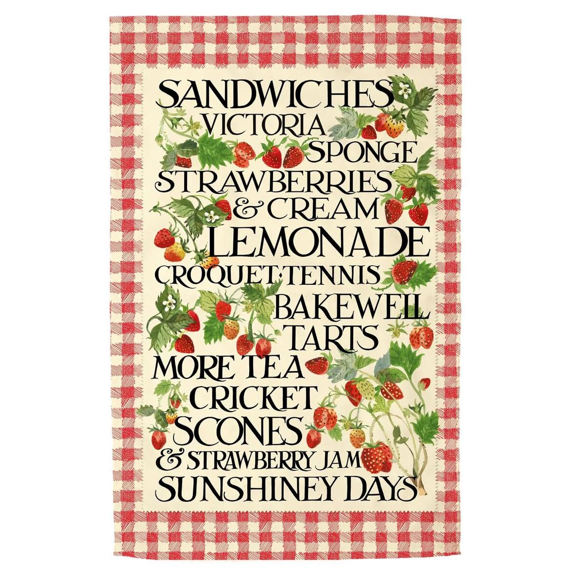 Emma Bridgewater Strawberries & Gingham Tea Towel